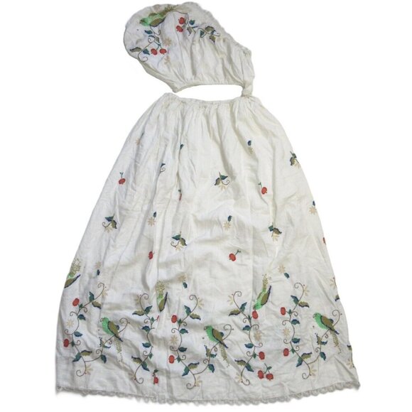 NWT FARM Rio Pitanga Maxi in Off-white Embroidered One Shoulder Cut-out Dress M - Picture 5 of 7